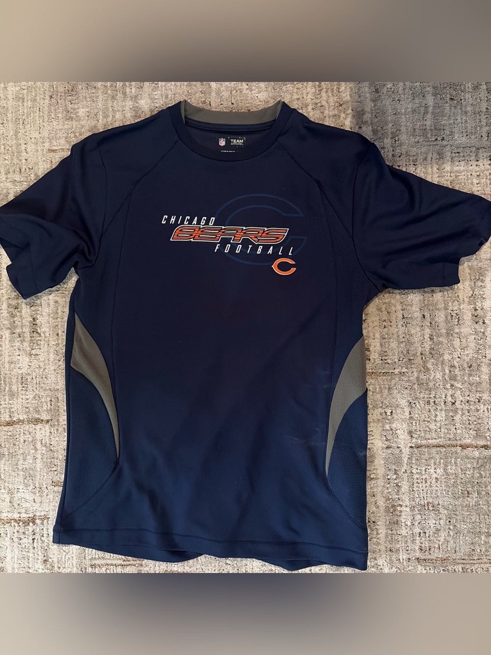 NFL Chicago Bears Navy and Orange Men's Athletic Shirt